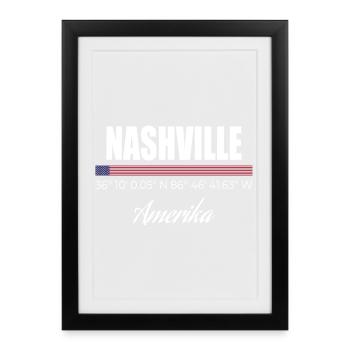 Nashville - Affiche encadrée (27 × 37 cm) - noir - Devant