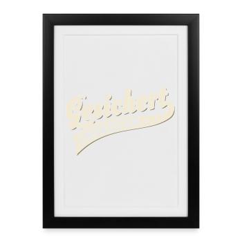 Vintage Lettering Secured Uncomfortable - Framed poster (27 × 37 cm) - black - Front