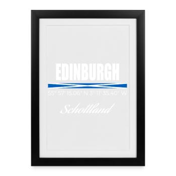 Edinburgh - Framed poster (27 × 37 cm) - black - Front