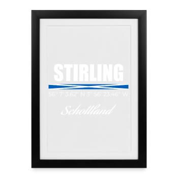 Stirling - Affiche encadrée (27 × 37 cm) - noir - Devant