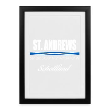 St. Andrews - Framed poster (27 × 37 cm) - black - Front