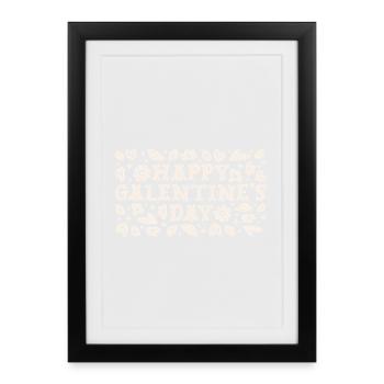 Bonne Saint-Valentin pour la fête de Galentine, amis - Affiche encadrée (27 × 37 cm) - noir - Devant