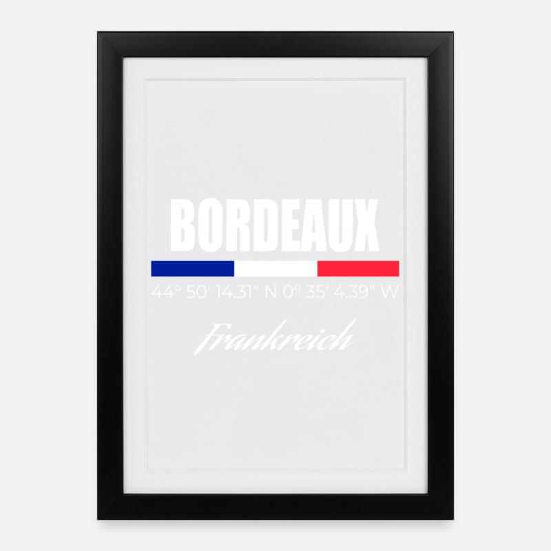 Bordeaux - Affiche encadrée (27 × 37 cm) - noir