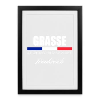 Grasse - Framed poster (27 × 37 cm) - black - Front