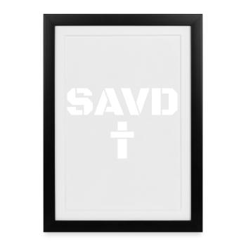 Redeemed Cross Bible Christian Faith Jesus Erl - Framed poster (27 × 37 cm) - black - Front