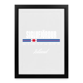 Siglufjördur - Framed poster (27 × 37 cm) - black - Front