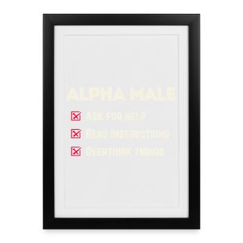 Male Humor - Ironic What Not To Do - Framed poster (27 × 37 cm) - black - Front