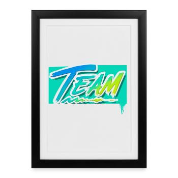 Équipe - Affiche encadrée (27 × 37 cm) - noir - Devant