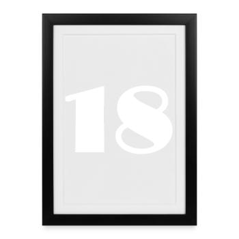 18. 18 ANS. 18e ANNIVERSAIRE. ANNIVERSAIRE 18 ANS. - Affiche encadrée (27 × 37 cm) - noir - Devant