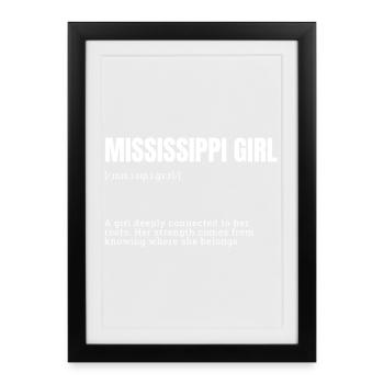 Mississippi Girl : Racines fortes - Affiche encadrée (27 × 37 cm) - noir - Devant