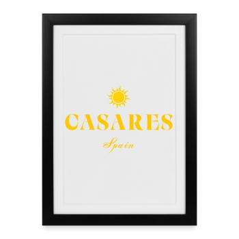 Casares Spain Sun - Framed poster (27 × 37 cm) - black - Front