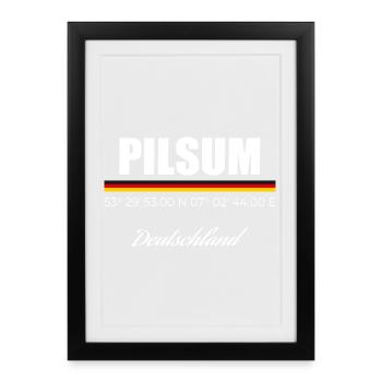 Pilsum - Gerahmtes Poster (27 × 37 cm) - Schwarz - Vorne