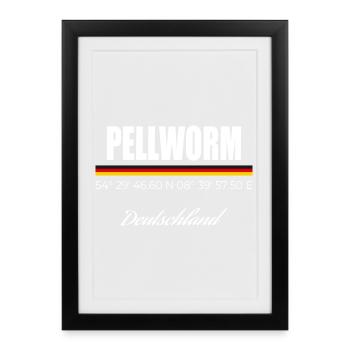Pellworm - Gerahmtes Poster (27 × 37 cm) - Schwarz - Vorne