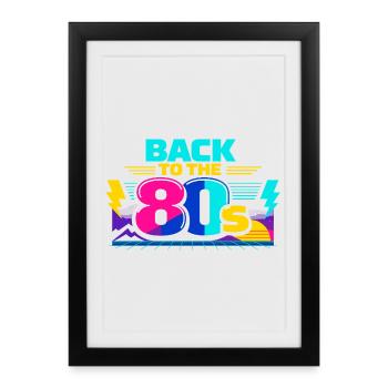 Back to the 80s Neon - Framed poster (27 × 37 cm) - black - Front