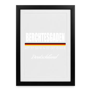 Berchtesgaden - Gerahmtes Poster (27 × 37 cm) - Schwarz - Vorne