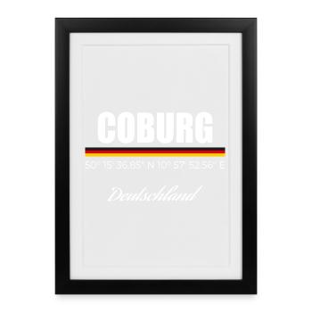 Coburg - Gerahmtes Poster (27 × 37 cm) - Schwarz - Vorne