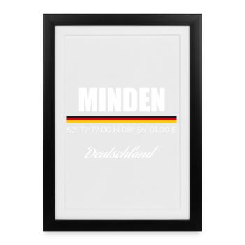Minden - Gerahmtes Poster (27 × 37 cm) - Schwarz - Vorne