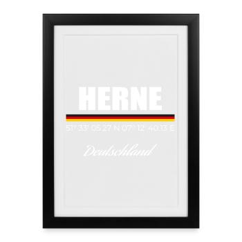 Herne - Gerahmtes Poster (27 × 37 cm) - Schwarz - Vorne