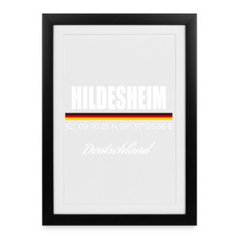 Hildesheim - Gerahmtes Poster (27 × 37 cm) - Schwarz - Vorne