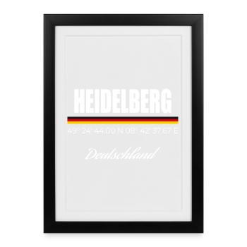 Heidelberg - Framed poster (27 × 37 cm) - black - Front