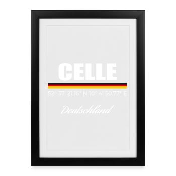 Celle - Gerahmtes Poster (27 × 37 cm) - Schwarz - Vorne