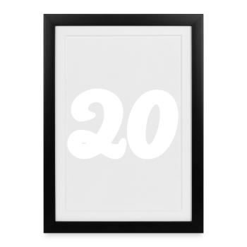 20. 20th ANNIVERSARY. 20 YEARS ANNIVERSARY. 20 YEARS. - Framed poster (27 × 37 cm) - black - Front