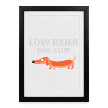 Club canin Teckel - Affiche encadrée (27 × 37 cm) - noir - Devant