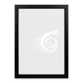 Turbocharger Boost Boosted Tuner Screwdriver - Framed poster (27 × 37 cm) - black - Front