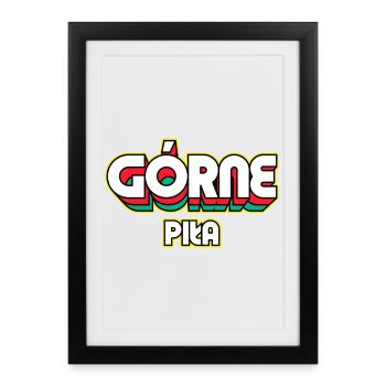 Górne Piła. Retro District Name - Framed poster (27 × 37 cm) - black - Front