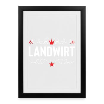 Landwirt Beruf - Gerahmtes Poster (27 × 37 cm) - Schwarz - Vorne
