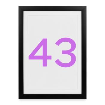 43 - Affiche encadrée (27 × 37 cm) - noir - Devant