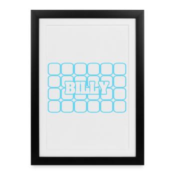 first name Billy - Framed poster (27 × 37 cm) - black - Front
