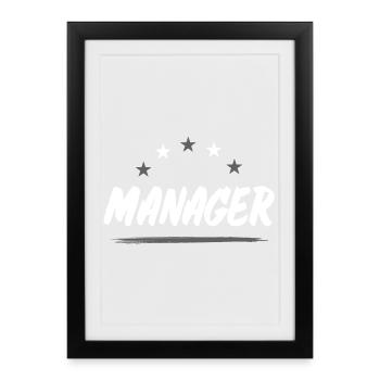 Manager Profession - Framed poster (27 × 37 cm) - black - Front