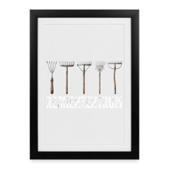 Leiter vom Rechenzentrum Gartenoutfit Gartenarbeit - Gerahmtes Poster (27 × 37 cm) - Schwarz - Vorne