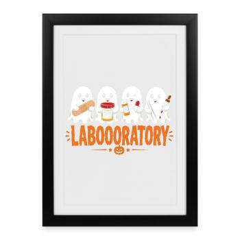 Infirmière Infirmière Halloween - Affiche encadrée (27 × 37 cm) - noir - Devant