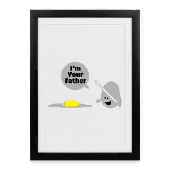 egg vader - Affiche encadrée (27 × 37 cm) - noir - Devant