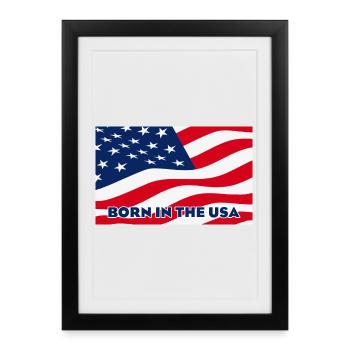 Born in the USA - Framed poster (27 × 37 cm) - black - Front