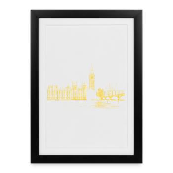 London - Framed poster (27 × 37 cm) - black - Front