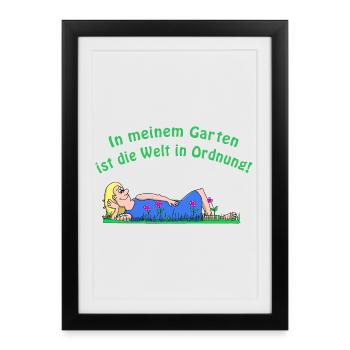 My garden - Framed poster (27 × 37 cm) - black - Front