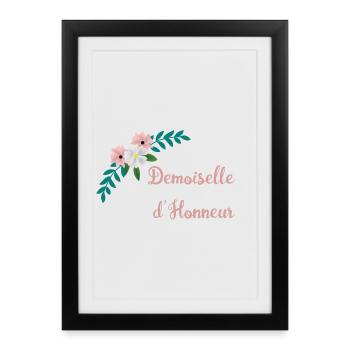Demoiselle d Honneur - Collection Bucolique - Affiche encadrée (27 × 37 cm) - noir - Devant