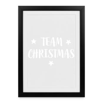 Team Christmas Christmas Star Christmas Market - Framed poster (27 × 37 cm) - black - Front
