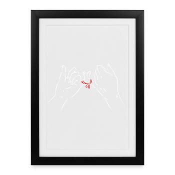 Minimalist Wrist Strap Illustration - Framed poster (27 × 37 cm) - black - Front