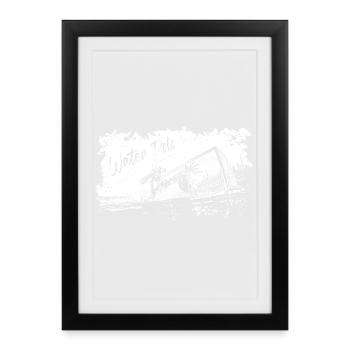 Water Polo - Gerahmtes Poster (27 × 37 cm) - Schwarz - Vorne