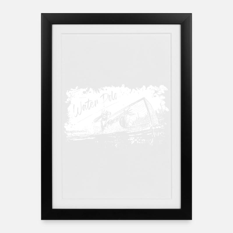 Water Polo - Gerahmtes Poster (27 × 37 cm) - Schwarz