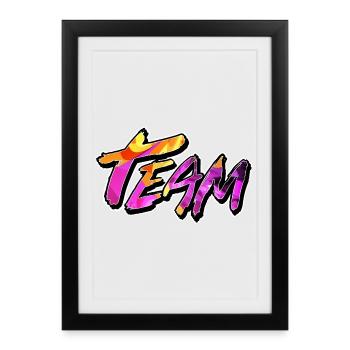 Team - Framed poster (27 × 37 cm) - black - Front