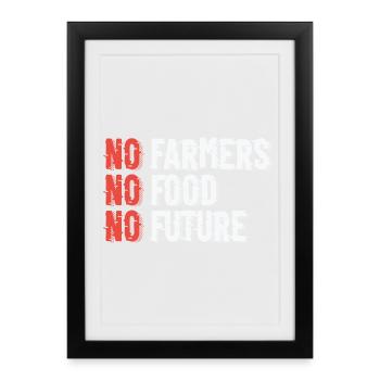Sustainable agriculture illustration - Framed poster (27 × 37 cm) - black - Front
