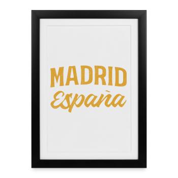 Police Or de Madrid Espagne - Affiche encadrée (27 × 37 cm) - noir - Devant