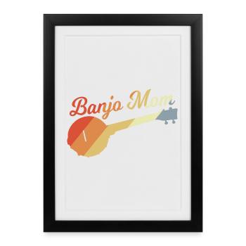 Banjo Mama - Affiche encadrée (27 × 37 cm) - noir - Devant