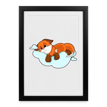 Nuages de renard - Affiche encadrée (27 × 37 cm) - noir - Devant