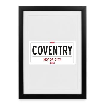 Coventry place sign - Framed poster (27 × 37 cm) - black - Front